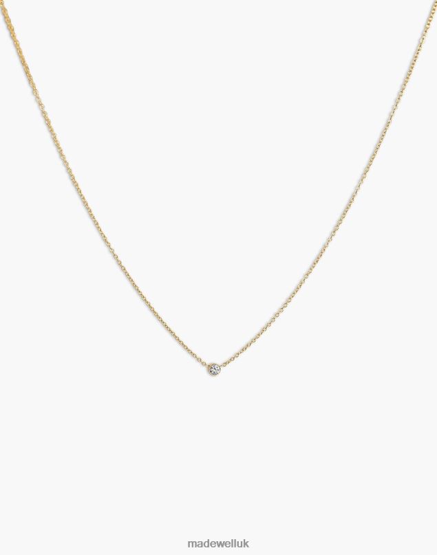 Madewell Women Kinn Round Diamond Necklace (16'' Chain) Jewelry Gold 8P4861752