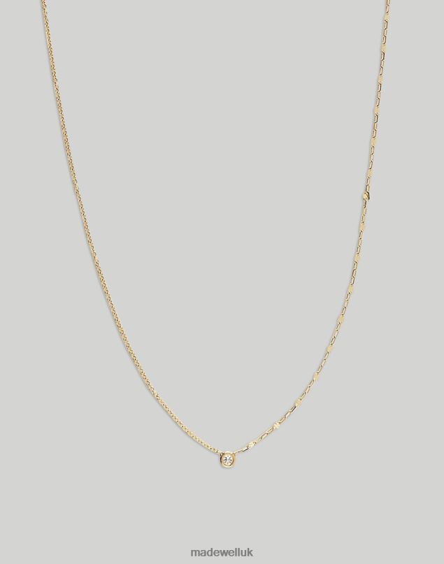 Madewell Women Kinn Two in One Round Diamond Necklace Jewelry Gold 8P4861732