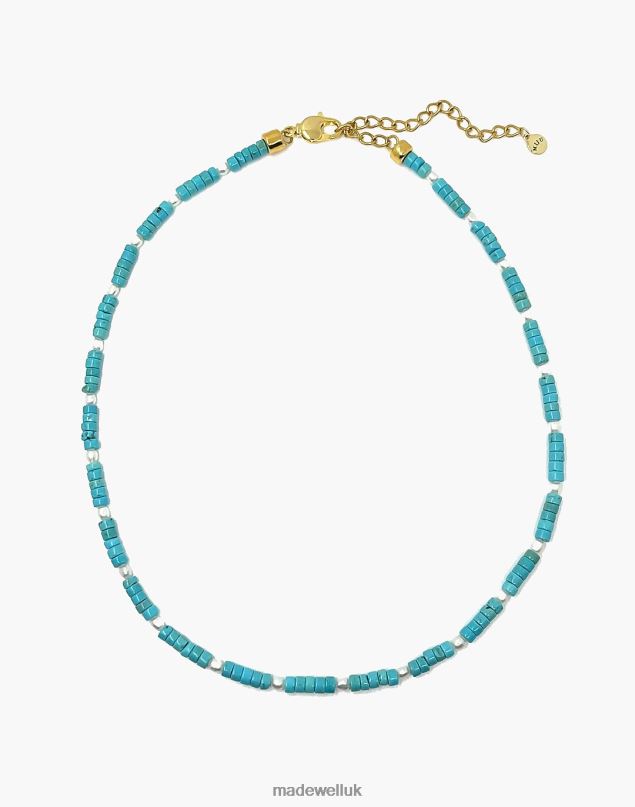 Madewell Women MIJU Beaded Del Mar Necklace Jewelry Turquoise 8P4861924