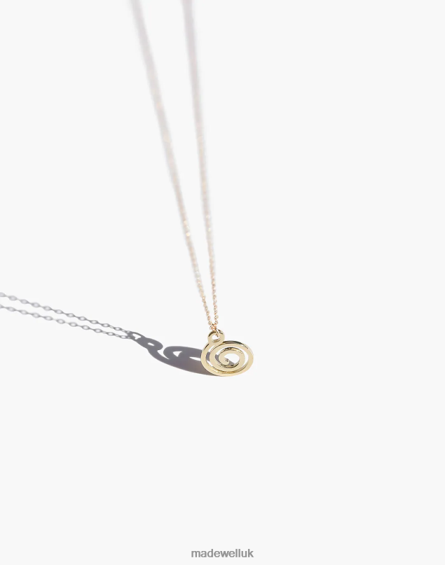 Madewell Women MUNS Espiral Necklace Jewelry Gold 8P4861969