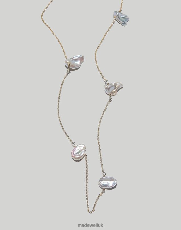 Madewell Women MUNS Marea Pearl Necklace Jewelry Gold 8P4861942