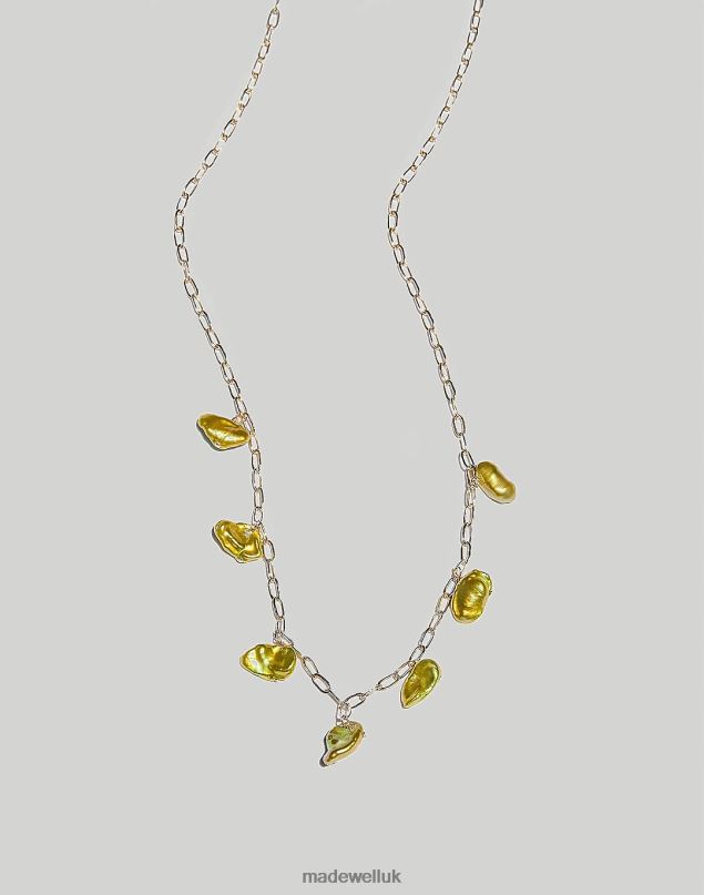 Madewell Women MUNS Orilla Charm Necklace Jewelry Gold 8P4861953