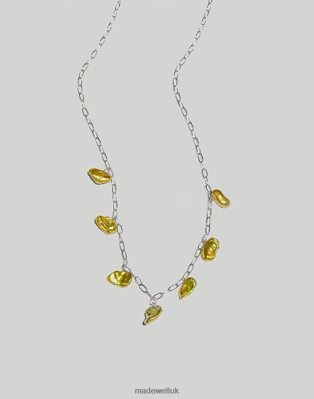 Madewell Women MUNS Orilla Charm Necklace Jewelry Silver 8P4861956