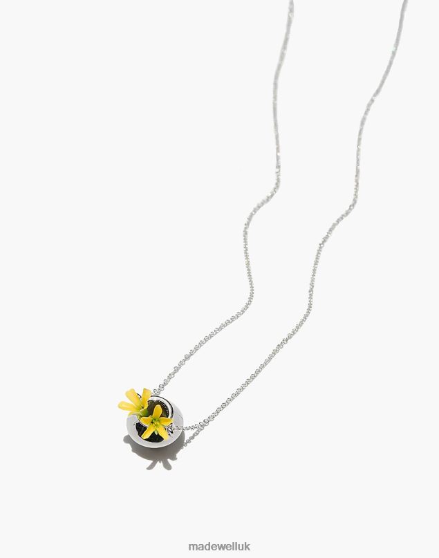 Madewell Women MUNS Pascal Vase Necklace Jewelry Silver 8P4862006