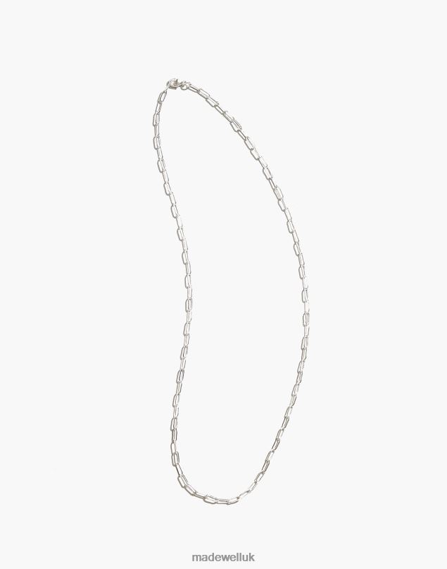 Madewell Women Maslo Jewelry Drawn Cable Chain Necklace Sterling Accessories Silver 8P4861889