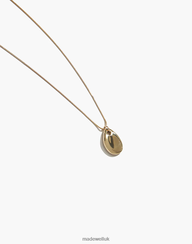 Madewell Women Maslo Jewelry Pebble Pendant Necklace Chain Accessories Gold 8P4861903