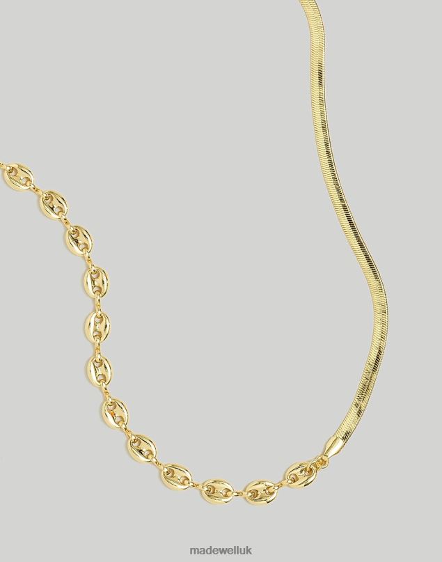 Madewell Women Mixed Chain Necklace Jewelry Pale Gold 8P486964