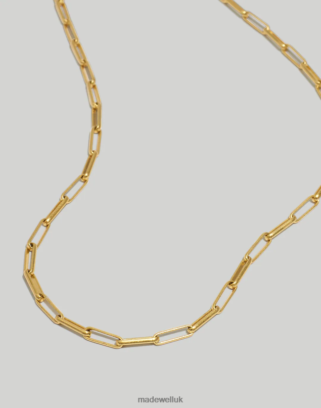 Madewell Women Paperclip Chain Necklace Jewelry Vintage Gold 8P486758