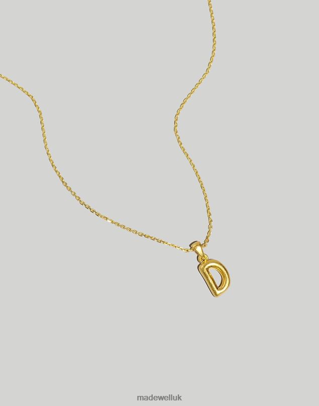 Madewell Women Puffy Letter Pendant Necklace Jewelry Letter U 8P486956