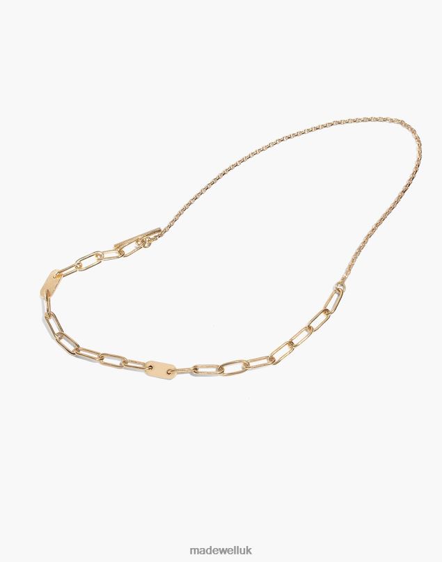 Madewell Women Soko Delicate Ellipse Collar Necklace Jewelry Gold 8P4862275