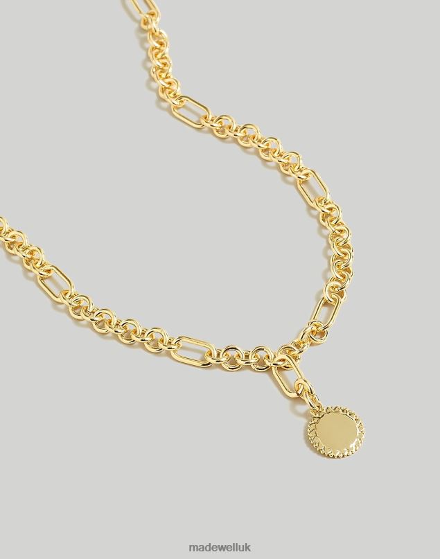 Madewell Women Sun Pendant Lariat Necklace Jewelry Pale Gold 8P486954