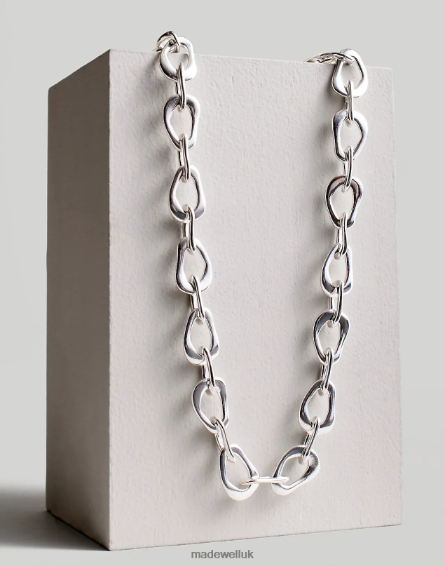 Madewell Women The Collection Chunky Chain Necklace Jewelry Sterling Silver 8P486939