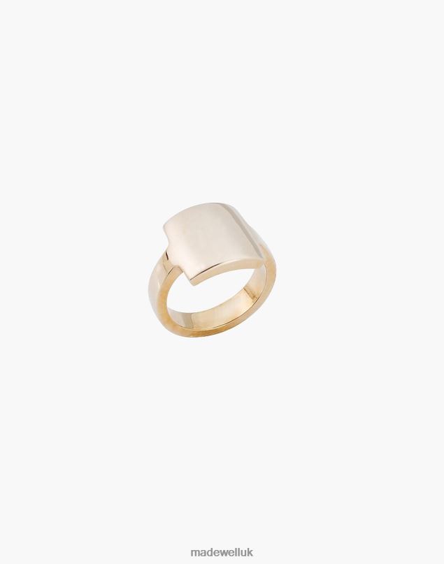 Madewell Women Charlotte Cauwe Studio Flat Signet Ring Jewelry Gold 8P4861409