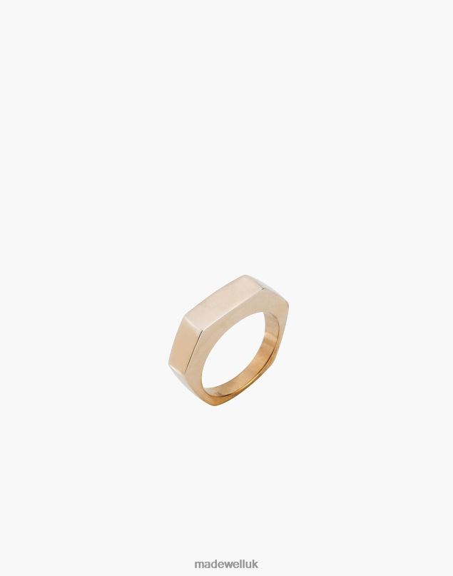 Madewell Women Charlotte Cauwe Studio Slim Hex Ring Jewelry Gold 8P486990