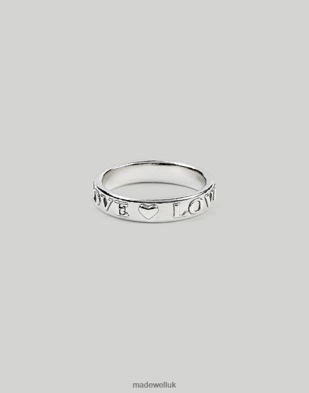 Madewell Women Iris 1956 Jewelry Love Band Ring Accessories Silver 8P4861693