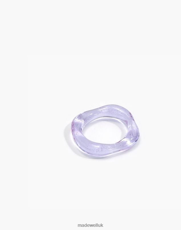 Madewell Women Jane D'Arensbourg Organic Band Glass Ring Jewelry Lilac 8P4861466