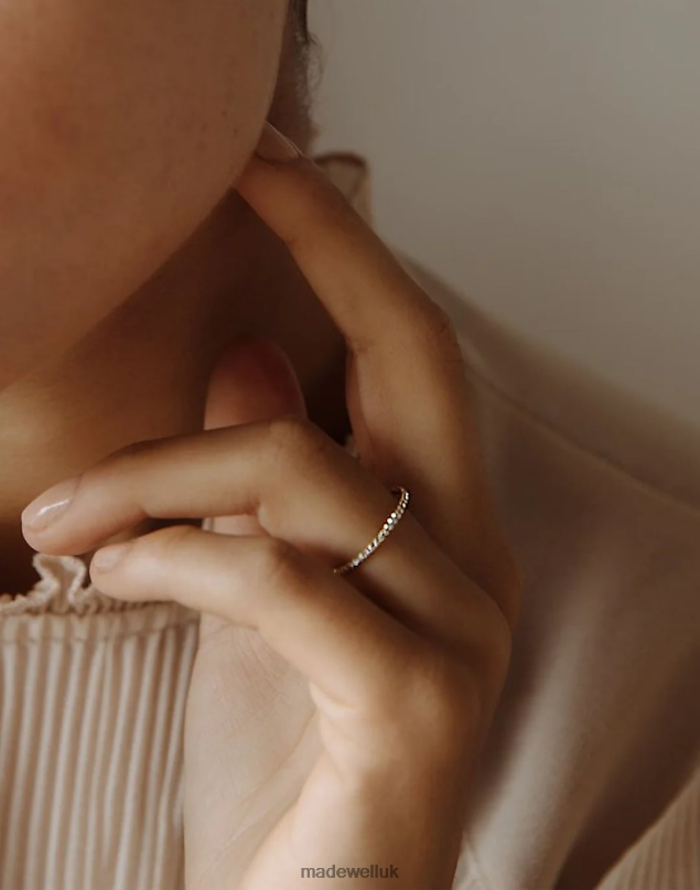 Madewell Women Kinn Dahlia Micro Pave Ring Jewelry Gold 8P4861747