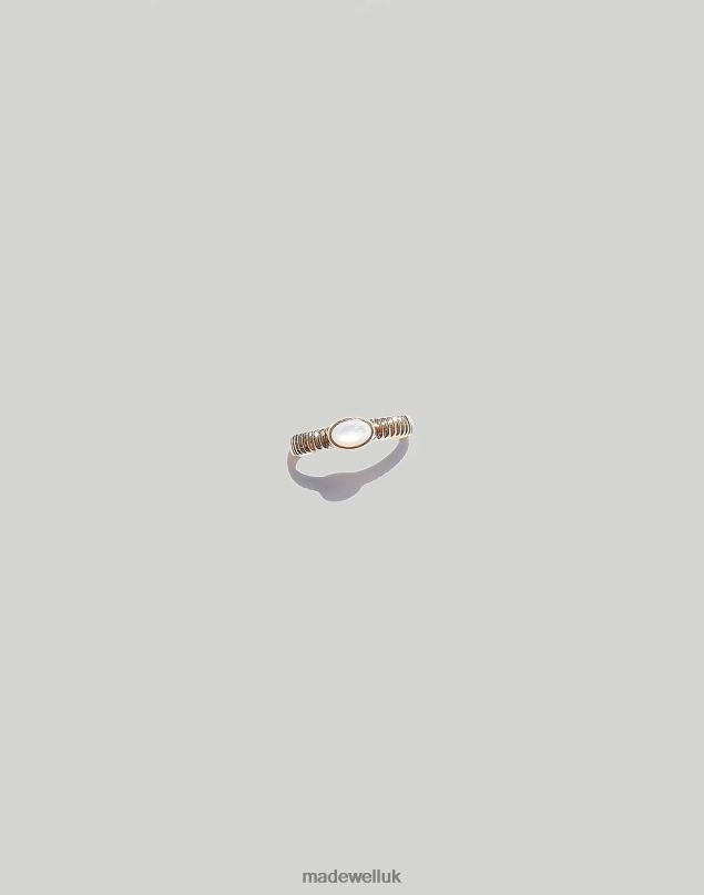 Madewell Women Memoir Mother Pearl Ring Jewelry Gold 8P4861932