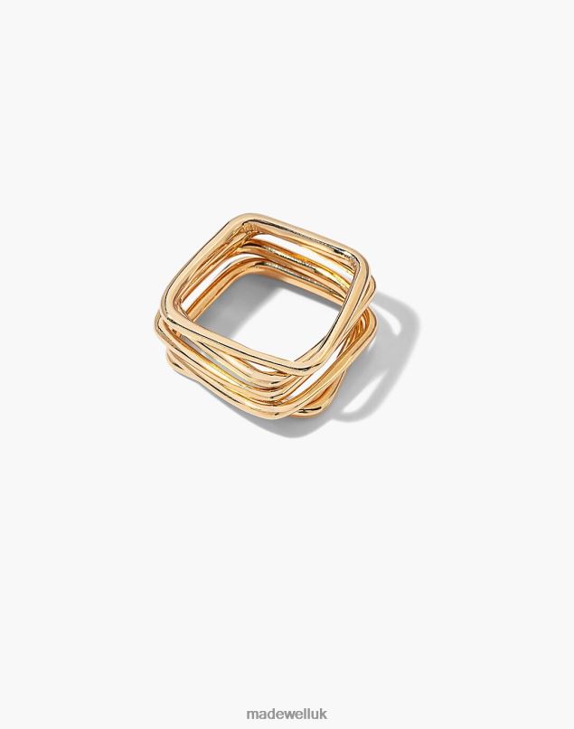 Madewell Women SOKO Laini Stacking Rings Jewelry Gold 8P4862269