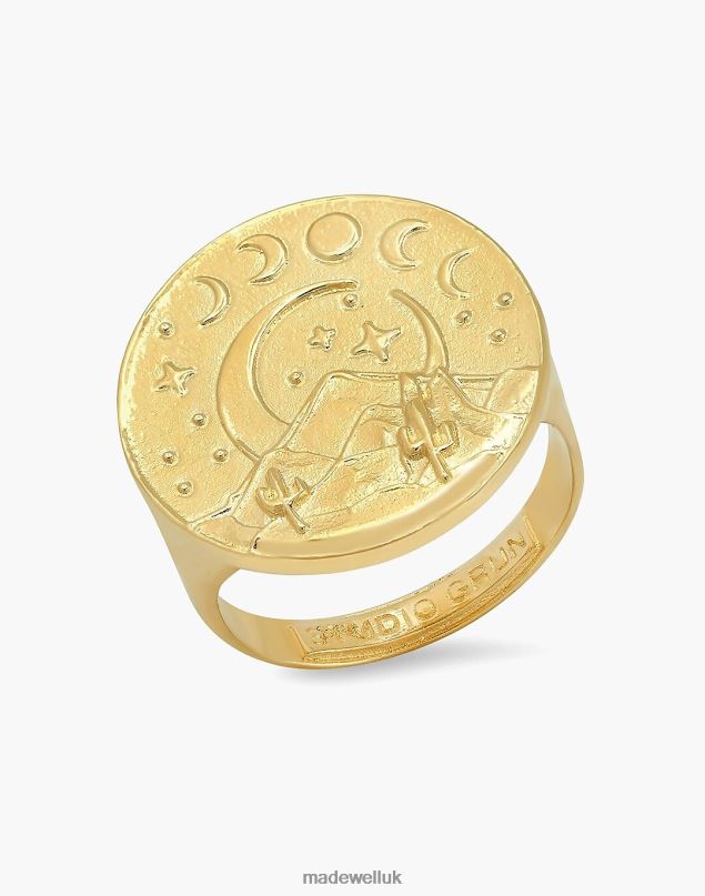 Madewell Women STUDIO GRUN Desert Signet Ring Jewelry Gold 8P4861566