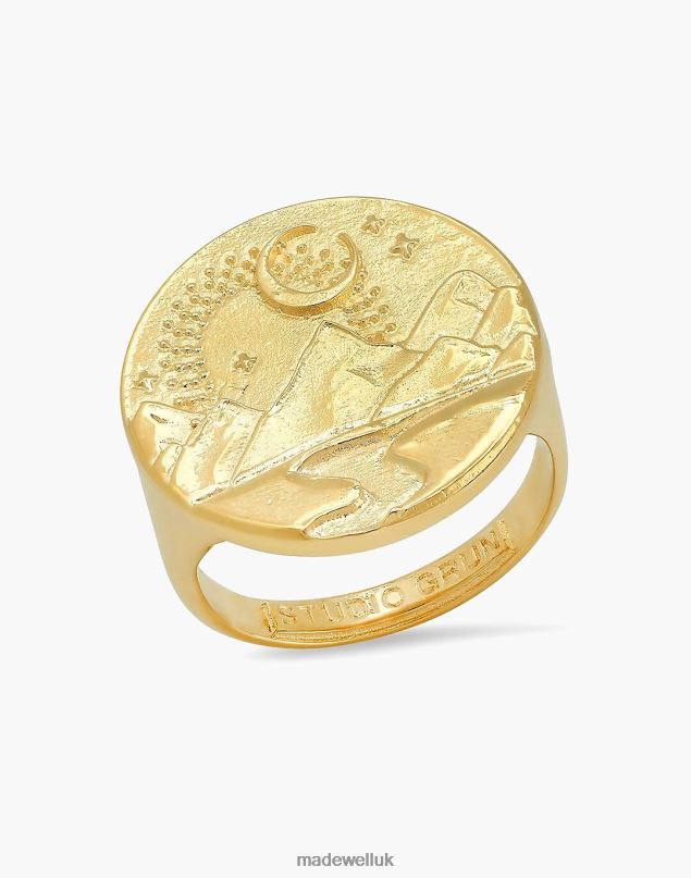 Madewell Women STUDIO GRUN Mountain Signet Ring Jewelry Gold 8P4861563