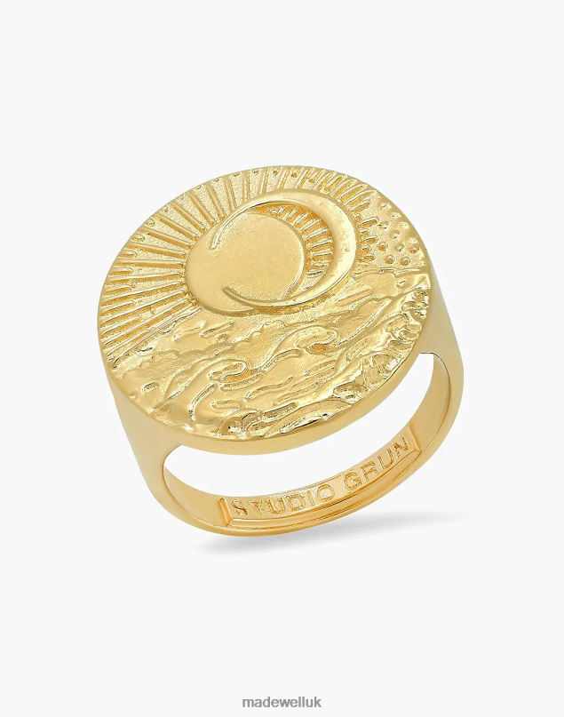 Madewell Women STUDIO GRUN Sea Signet Ring Jewelry Gold 8P4861554