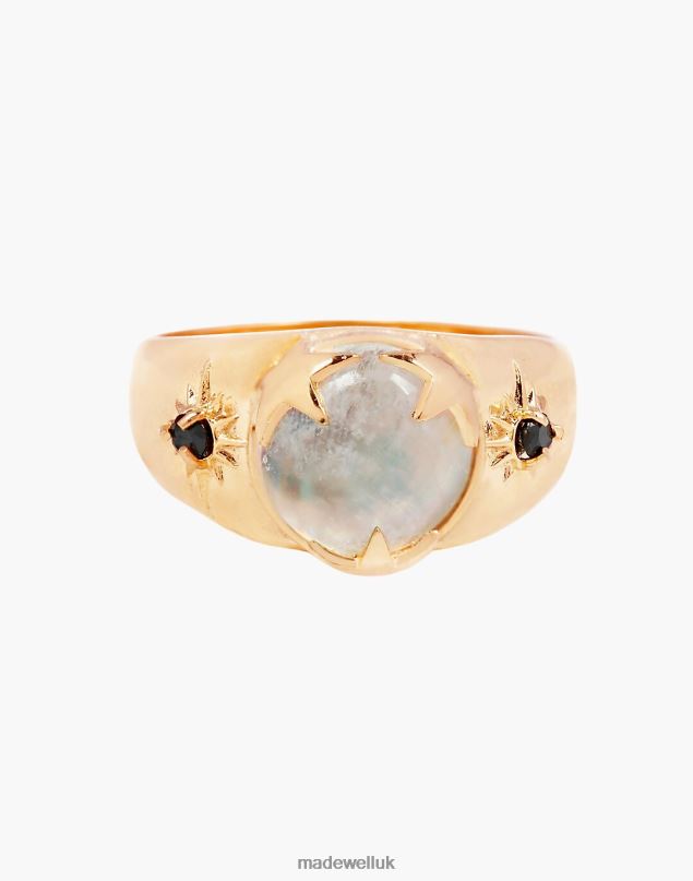 Madewell Women Studio Grun Luna Signet Designer Jewelry Gold 8P4861549