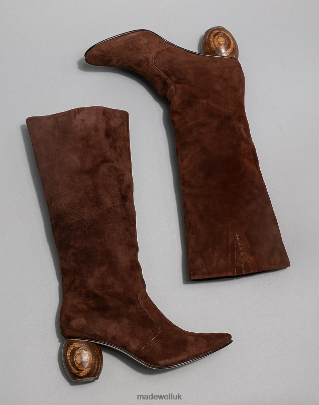 Madewell Women HUMA BLANCO Quinn Boot Footwear Chocolate Suede 8P4861581