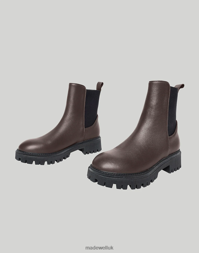 Madewell Women Intentionally Blank Guided Pull On Lug Sole Boot Footwear Chocolate 8P4861659