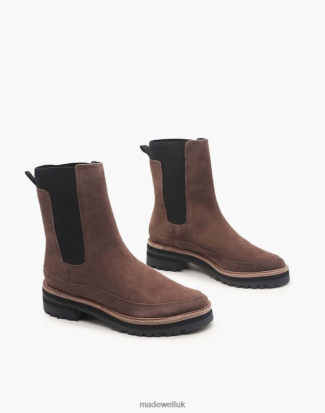 Madewell Women KAANAS Belgrade Combat Sock Bootie Footwear Tobacco 8P4861705