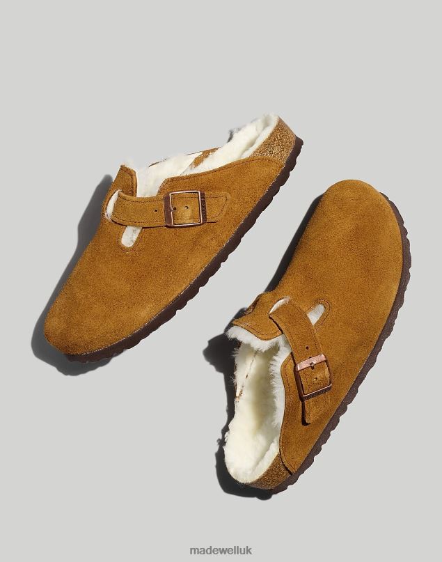 Madewell Women Birkenstock Suede Boston Clogs Footwear Natural 8P4861261