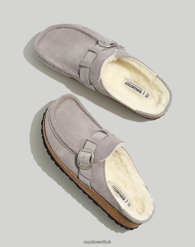 Madewell Women Birkenstock Suede Buckley Clogs Footwear Stone Coin/Natural 8P4862681