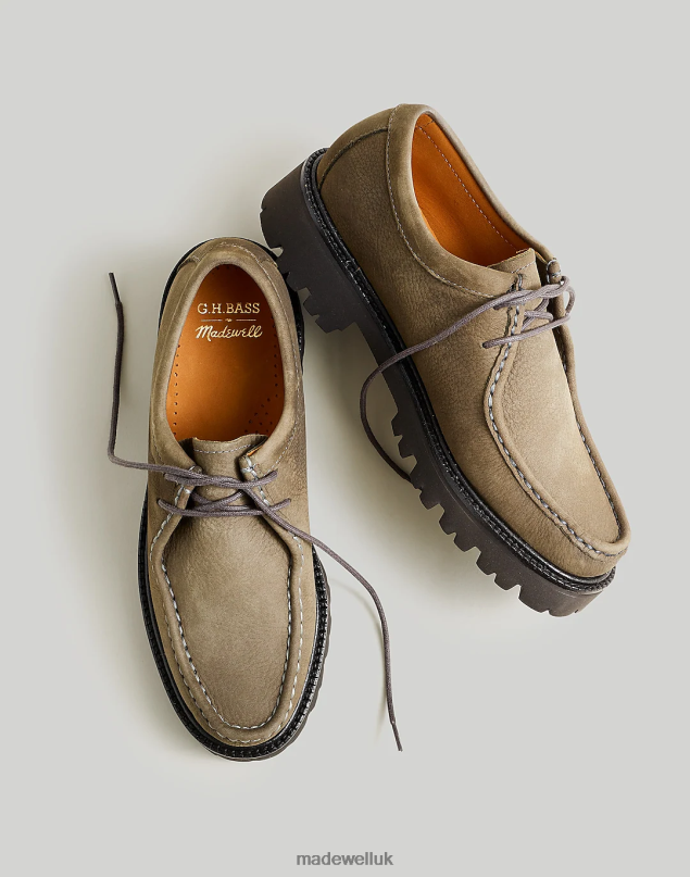 Madewell Women G.H.BASS Wallace Suede Moc Footwear Charcoal 8P4861429