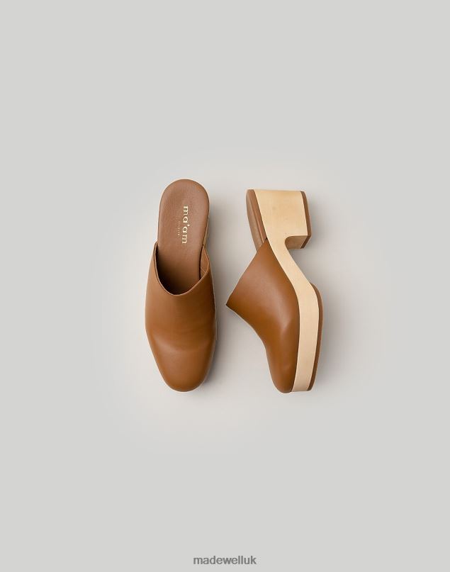 Madewell Women Ma'am Shoes Leather Gloria Clogs Footwear Camel 8P4861518