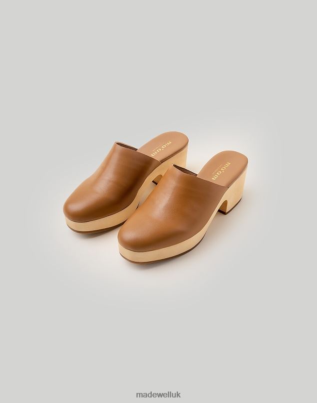 Madewell Women Ma'am Shoes Leather Gloria Clogs Footwear Camel 8P4861518