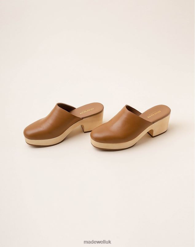 Madewell Women Ma'am Shoes Leather Gloria Clogs Footwear Camel 8P4861518