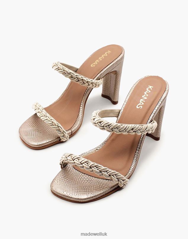 Madewell Women KAANAS Ariana Braided Heel Footwear Black 8P4861708