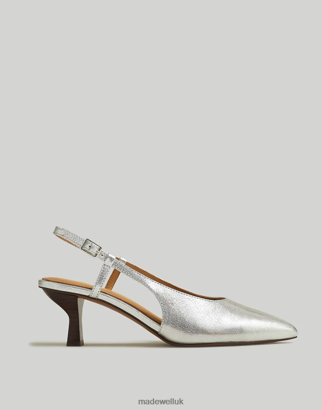 Madewell Women The Debbie Slingback Pump Footwear Bright Silver 8P4862694