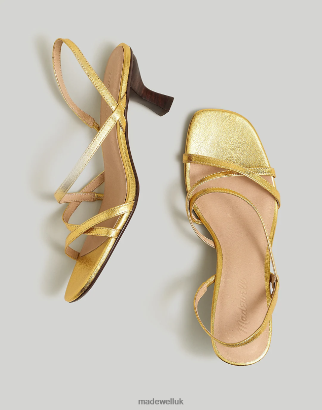 Madewell Women The Felicia Slingback Sandal Footwear Bright Gold 8P4862699