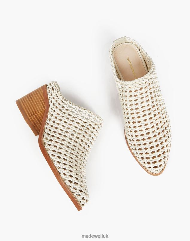 Madewell Women Intentionally Blank Caps Basket Mules Footwear White 8P4862685