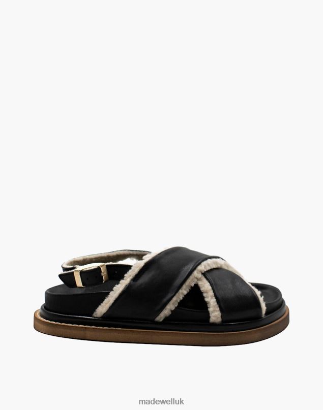 Madewell Women ALOHAS Leather Marshmallow Sandals Footwear Black 8P4862733