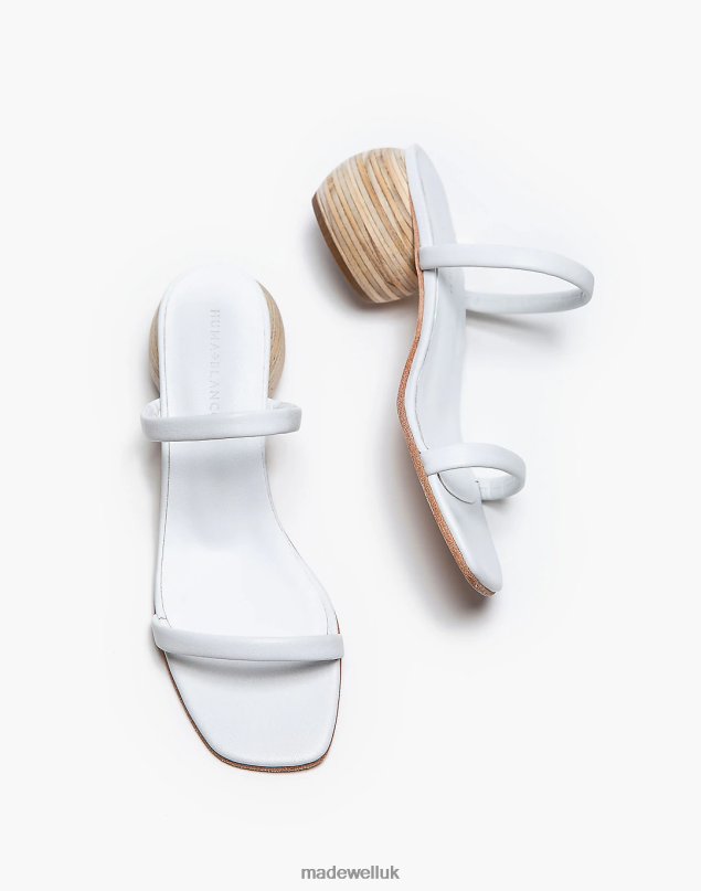 Madewell Women HUMA BLANCO Leather Chachi Sandals Footwear White 8P4861589