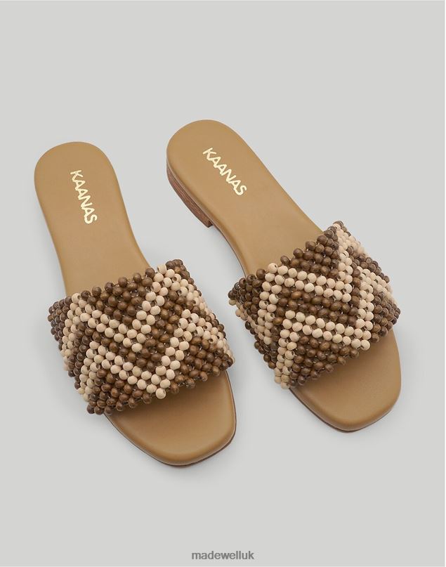 Madewell Women KAANAS Alama Chevron Slide Sandal Footwear Caramel 8P4861726
