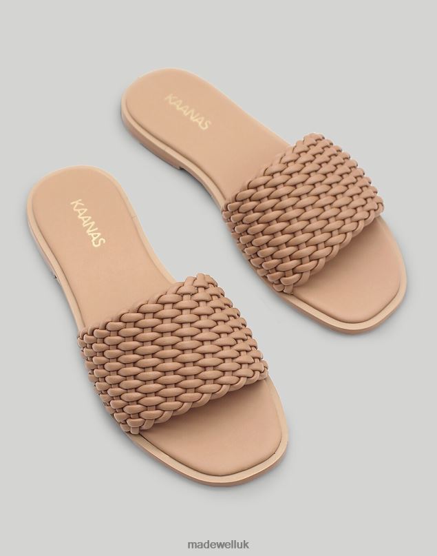 Madewell Women KAANAS Avellana Basketweave Slide Footwear Almond 8P4861702