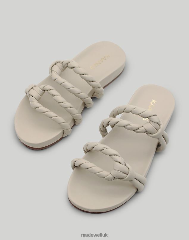 Madewell Women KAANAS Cahuita Twisted Pool Slide Footwear Black 8P4861713