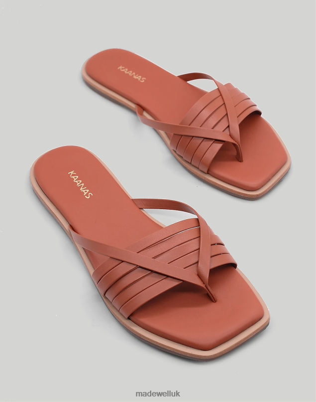 Madewell Women KAANAS Makian Thong Sandal Footwear Brick Red 8P4861707