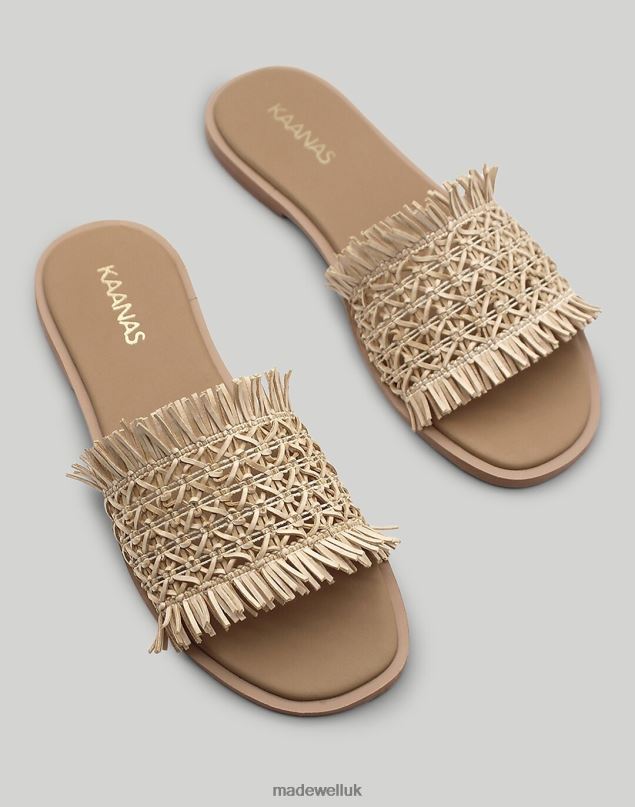 Madewell Women KAANAS Tortuga Frayed Tiki Slide Footwear Coffee 8P4861725