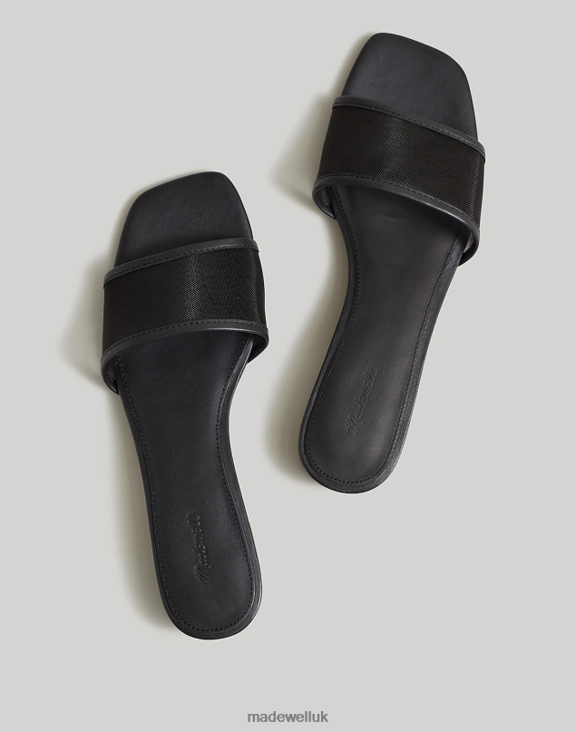 Madewell Women The Lynda Slide Sandal in Mesh Footwear True Black 8P4862717